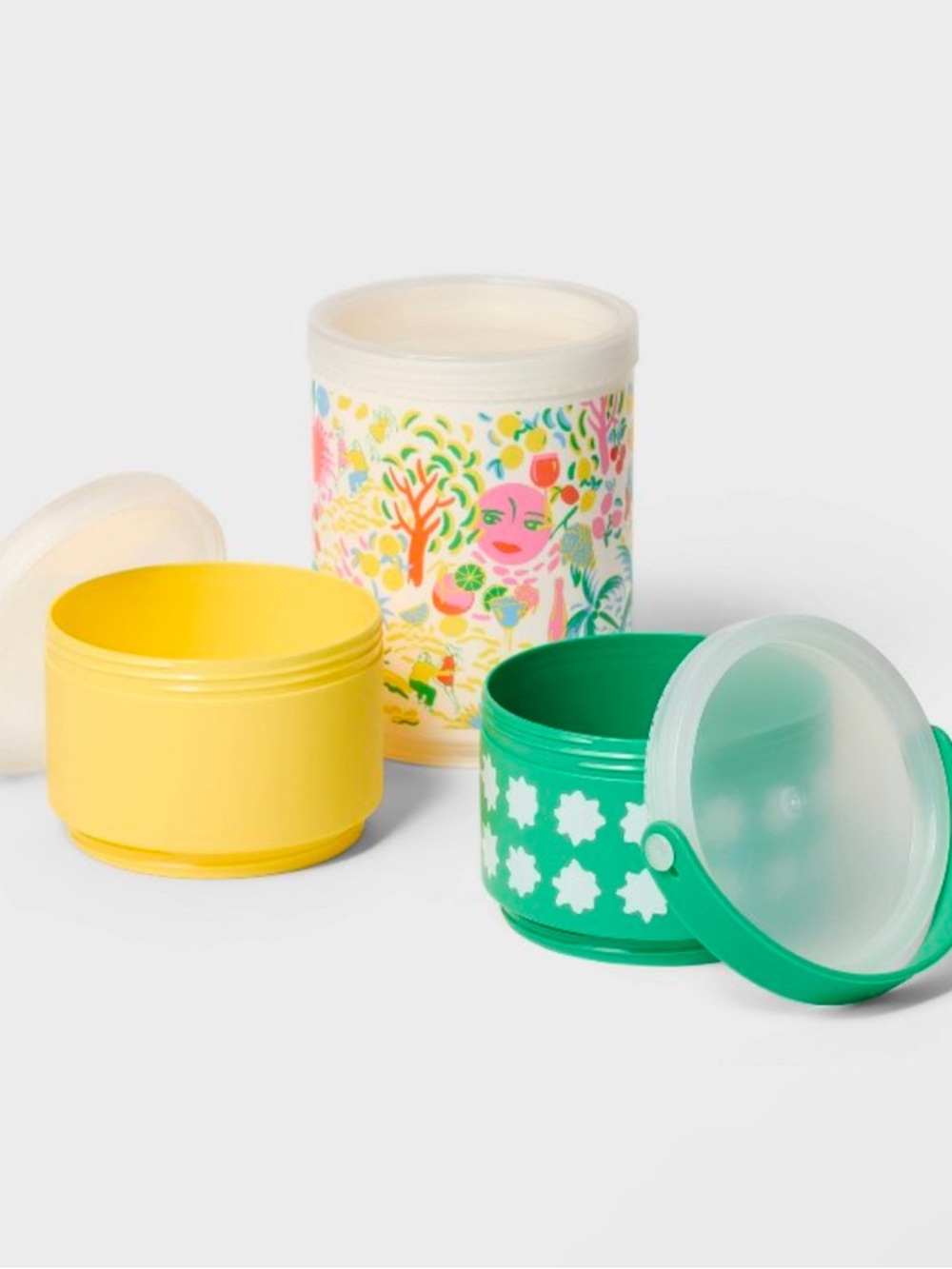 Roller Rabbit x Target Vacation Stackable Snacklebox Yellow/Green - Picture 3 of 8
